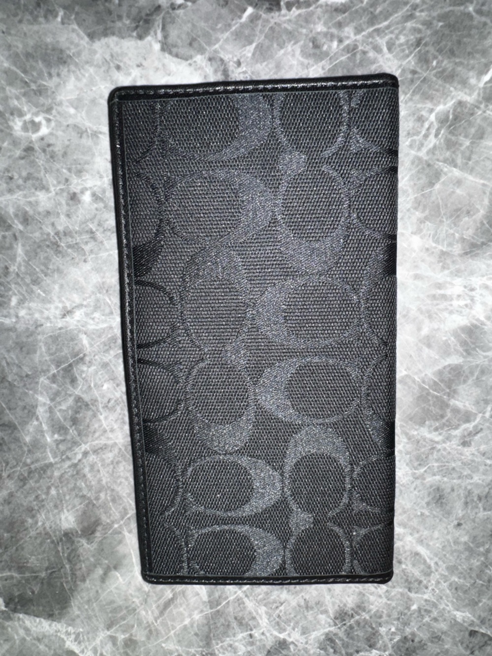 Coach Black Signature Card Wallet